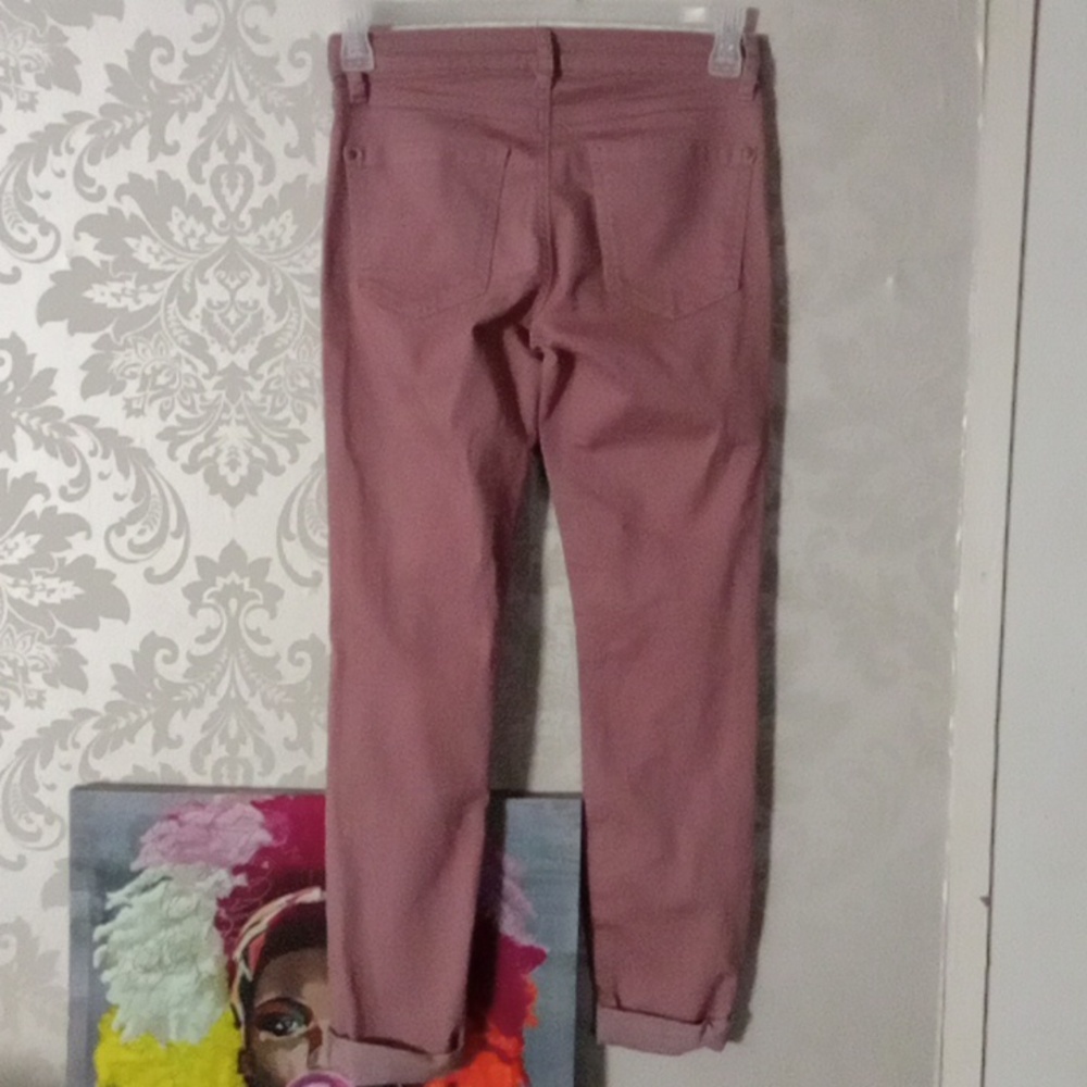💐LC Lauren Conrad Pink Cuffed Skinny Jeans - Picture 3 of 7